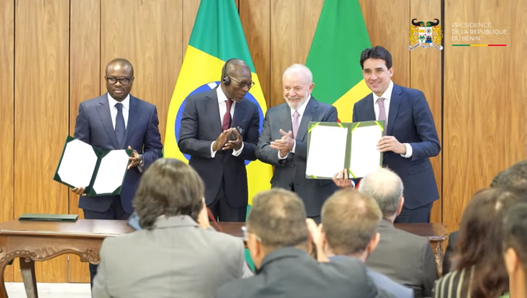 Brésil: visite de travail du Président Patrice TALON au Palais du Planalto